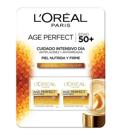 Crema Facial L'Oréal Age Perfect Jalea Real Anti Arrugas 2 pzas de 50 ml c/u - .