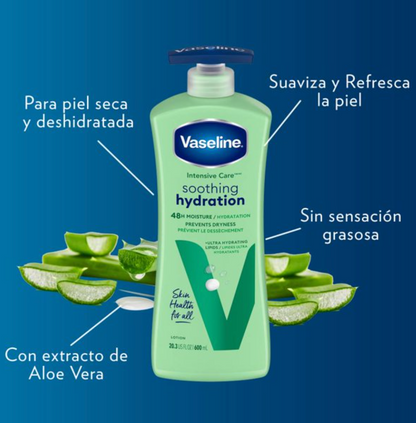 Crema Corporal Vaseline Soothing Hydration 2 pzas de 600 ml c/u - .