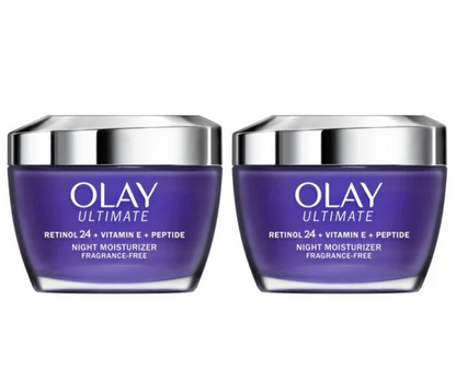 Crema Hidratante de Noche Olay Retinol 24, Vitamina E 2 pzas de 48 g c/u - .