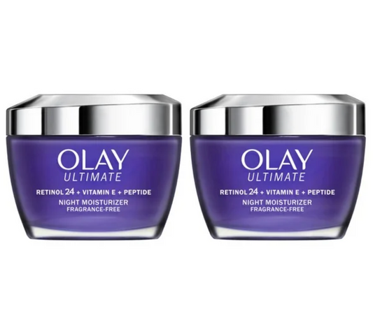 Crema Hidratante de Noche Olay Retinol 24, Vitamina E 2 pzas de 48 g c/u - .