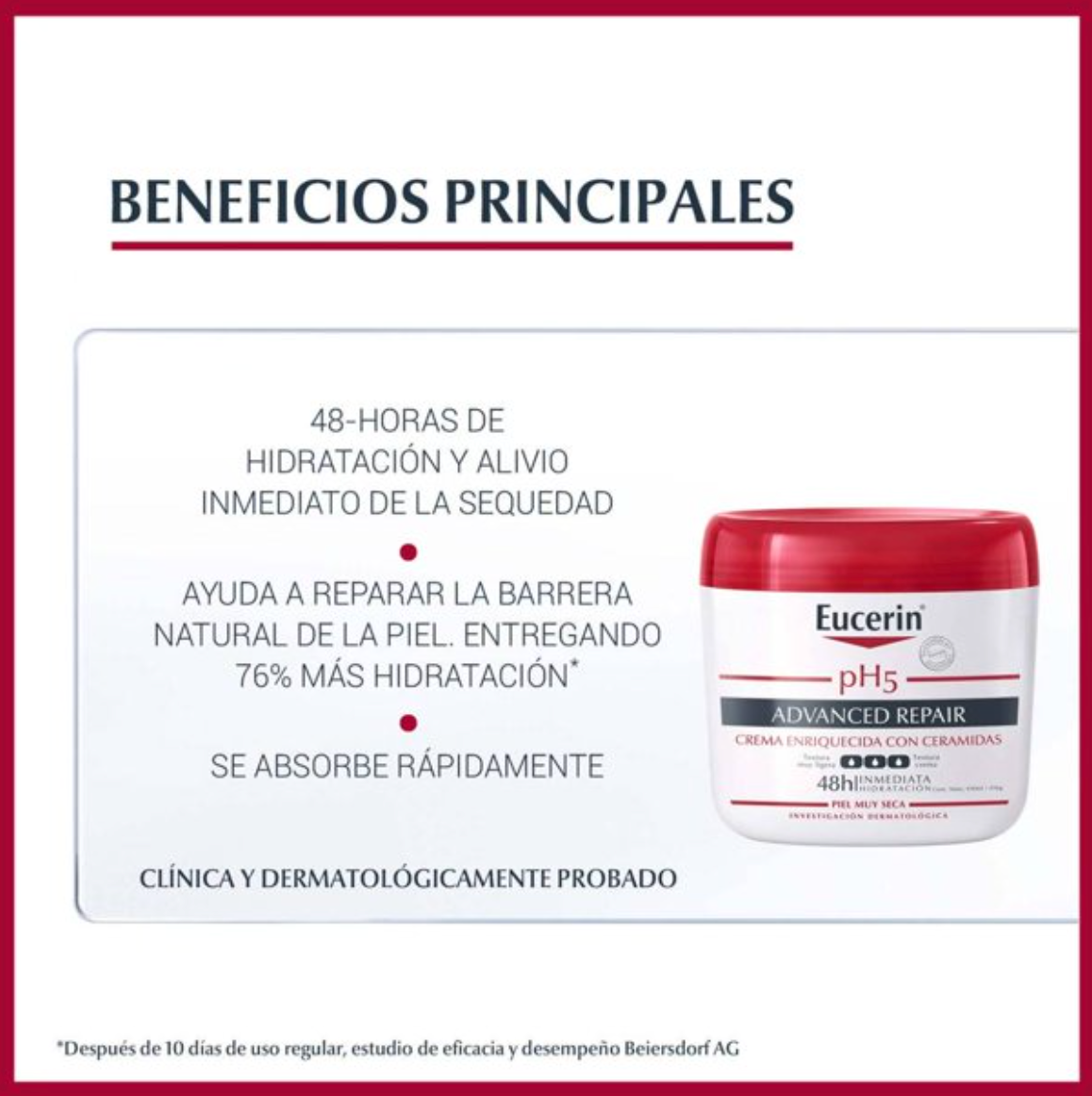 Crema Corporal Eucerin Advanced Repair Hidratación 48 horas 2 pzas - .