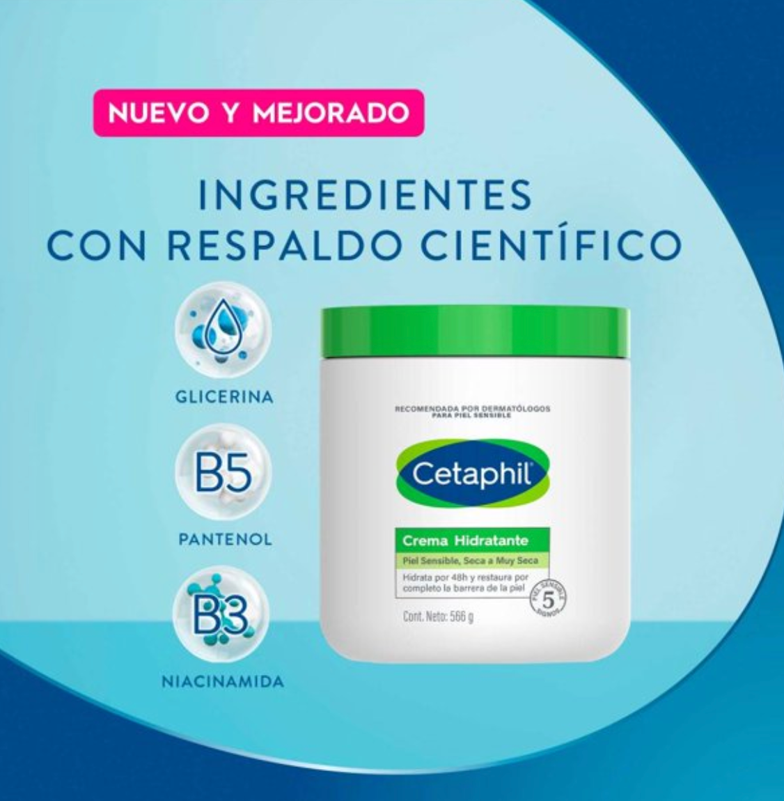 Crema Hidratante Cetaphil 566 gr - .