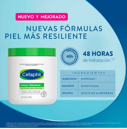 Crema Hidratante Cetaphil 566 gr - .