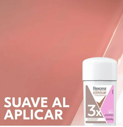 Antitranspirante Rexona Woman Clinical Classic 3 pzas de 58 g c/u - .