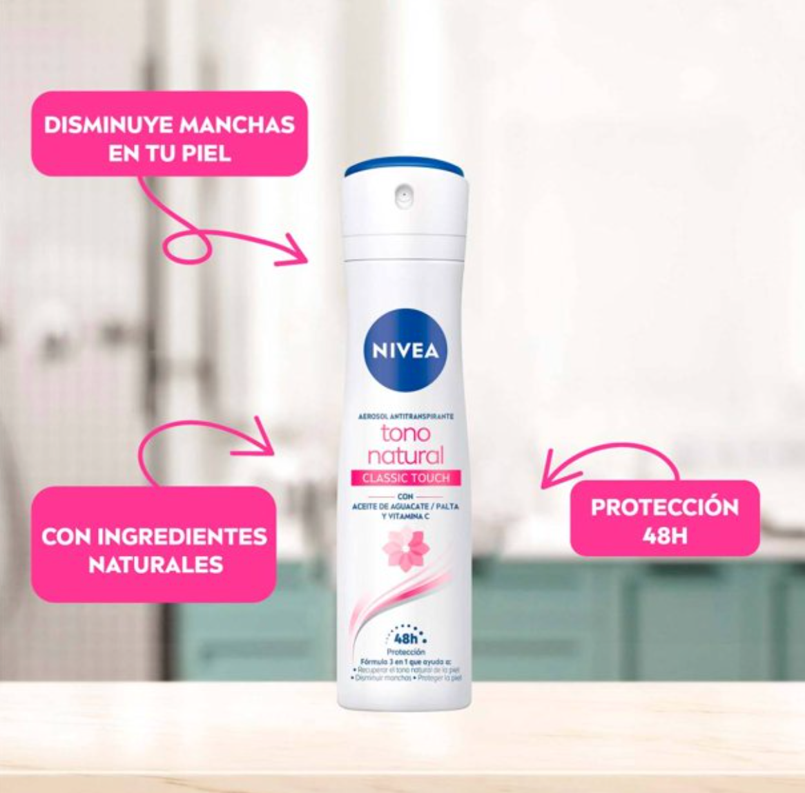 Antitranspirante Nivea Tono Natural XXL 3 pzs de 250 ml - .