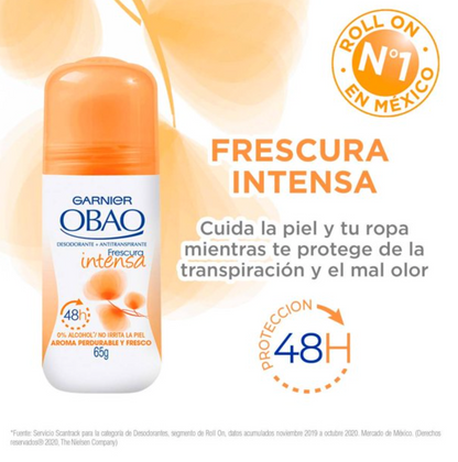 Desodorante Roll On Garnier Obao 5 pzas de 65 g c/u - .