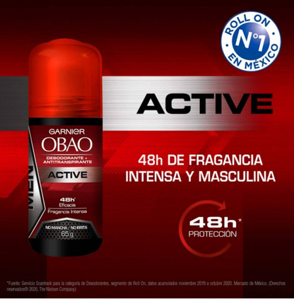 Desodorante Roll On Garnier Obao 5 pzas de 65 g c/u - .