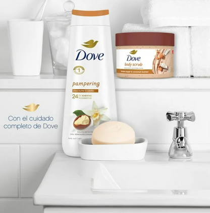 Kit Dove Jabón en Barra 4 pzas, Jabón Corporal 1 pza, Exfoliante 1 pza - .