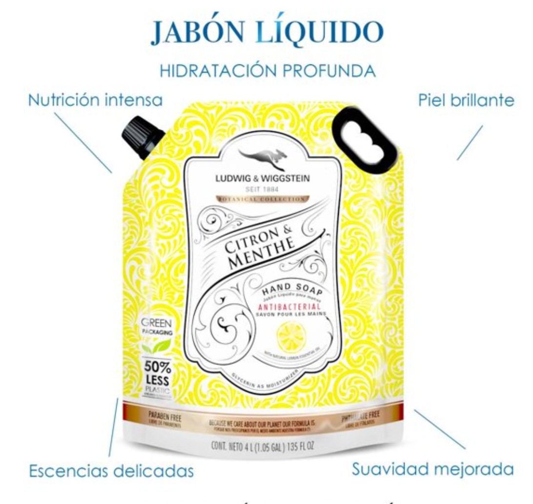 Jabón Líquido Para Manos Ludwig & Wiggstein Botanical Collection 4 L - .