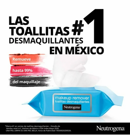 Toallitas Desmaquillantes Neutrogena 4 Paquetes con 25 pzs c/u - .