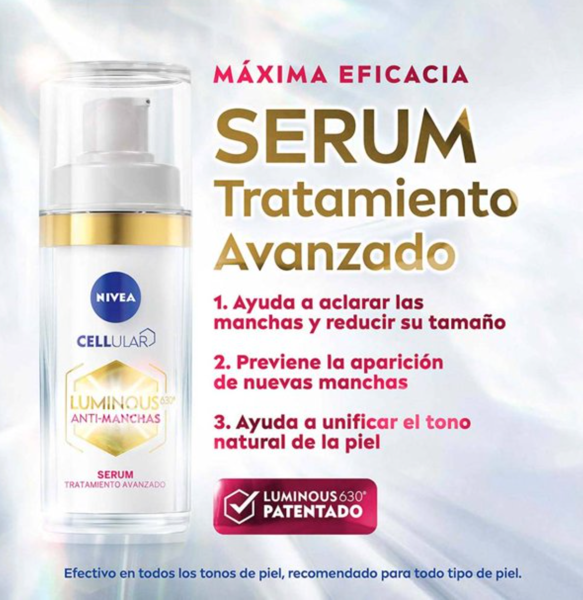 Rutina Anti-Manchas Nivea Luminous630 Serum 30 ml + Fluido 40 ml - .
