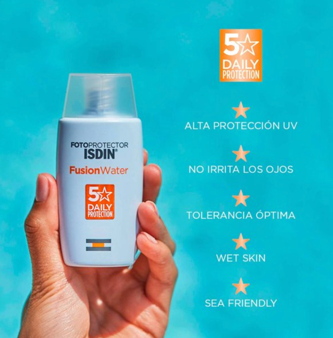 Fotoprotector ISDIN Fusion Water con FPS 50 2 pzas de 50 ml c/u - .