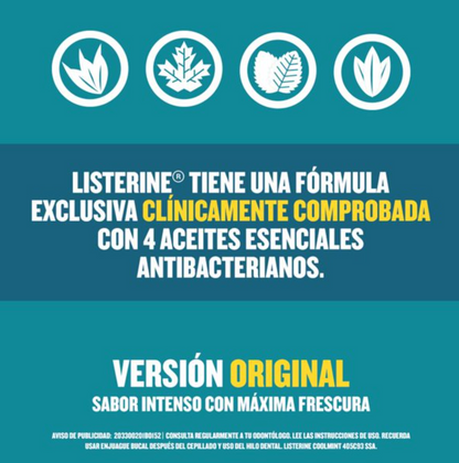 Enjuague Bucal Listerine Coolmint 2 pzas de 1 l c/u - .