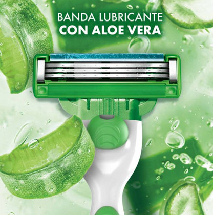 Cartucho de Rastrillo Gillette Mach3 Mach3 Sensitive con Aloe, Piel Sensible, 16 pzas -.