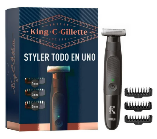 Rasuradora Eléctrica Gillette KING C. GILLETTE Styler Todo en Uno con 3 Cepillos Intercambiables - .
