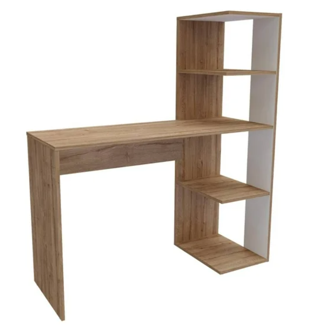 Escritorio con Biblioteca Maderkit Tera P01017EB-DU - .