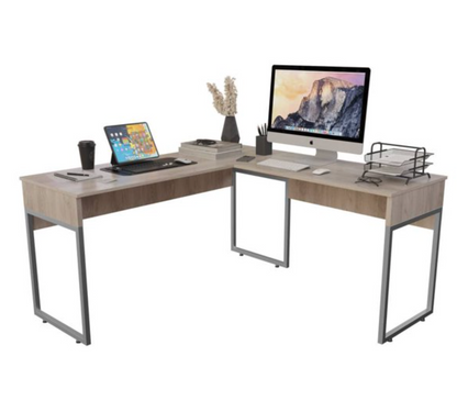 Escritorio Ejecutivo Maderkit En L Estilo Moderno Ceniza - .