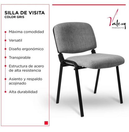 Silla de Visita Valery Products Premium Gris - .