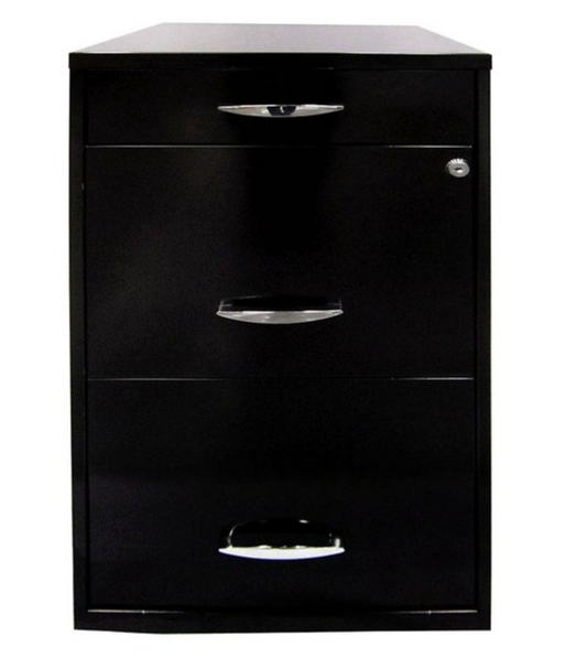 Archivero Space Solutions 3 Gavetas Negro - .