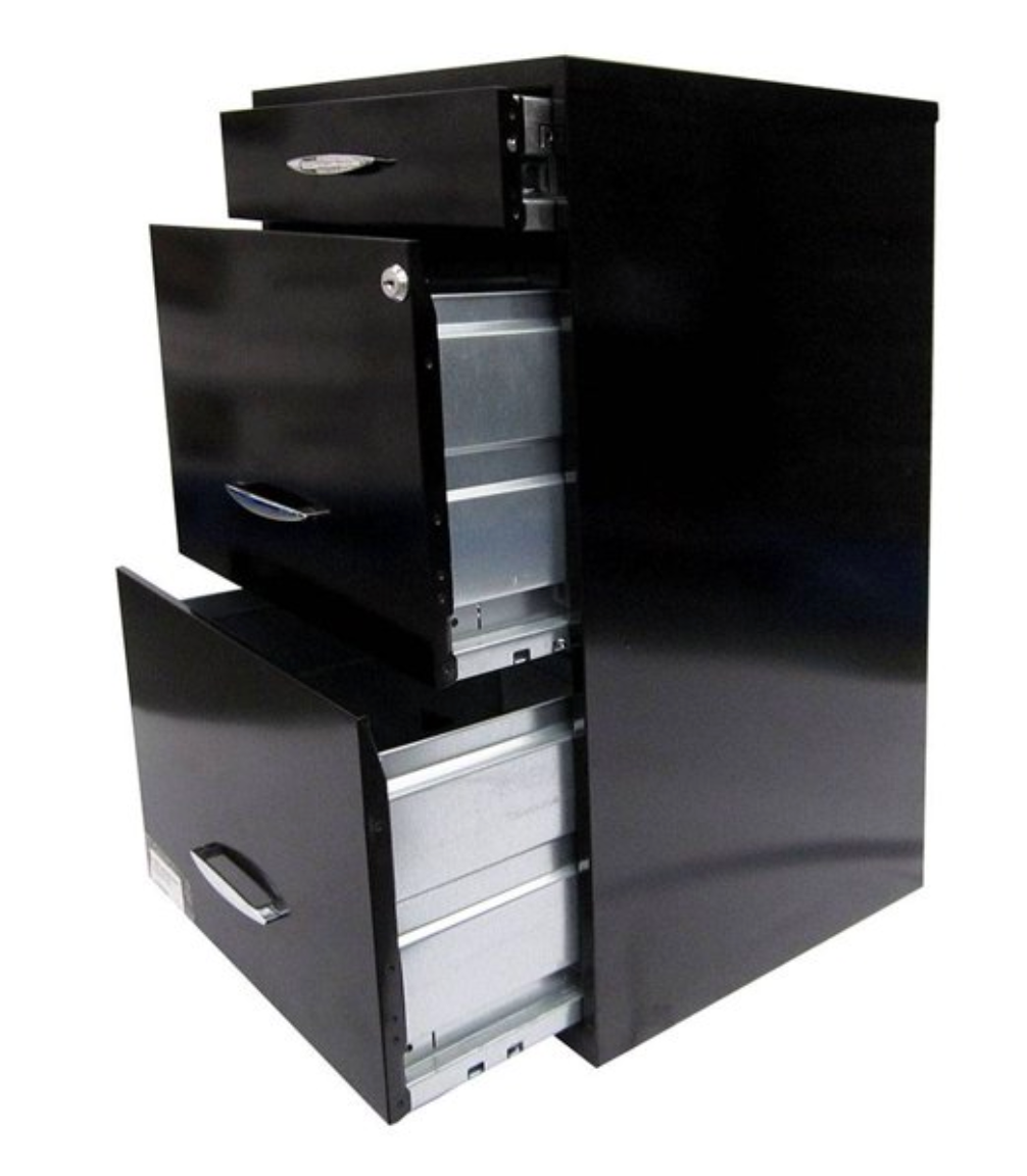 Archivero Space Solutions 3 Gavetas Negro - .