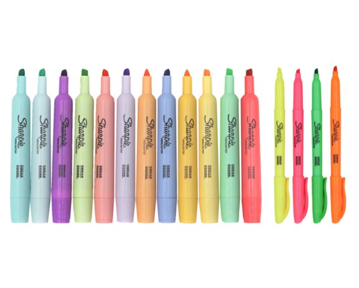Marcadores Resaltadores Sharpie Pastel 16 pzas - .