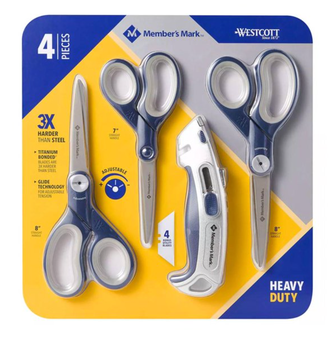 Set de Tijeras Multiusos Member's Mark Azul con 4 pzas - .