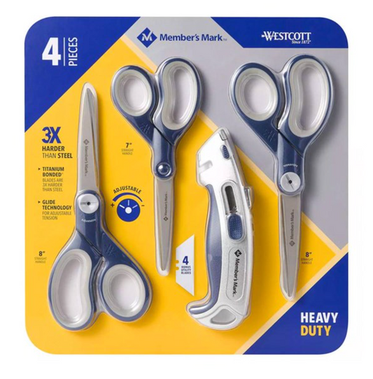 Set de Tijeras Multiusos Member's Mark Azul con 4 pzas - .