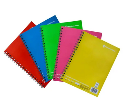 Set de Cuadernos Member's Mark Cuadro Grande 5 pzas con 100 Hojas c/u - .