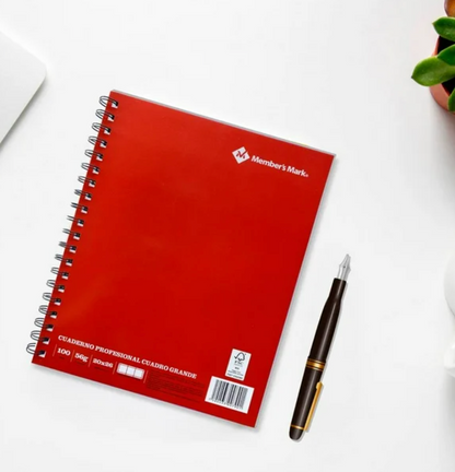 Set de Cuadernos Member's Mark Cuadro Grande 5 pzas con 100 Hojas c/u - .