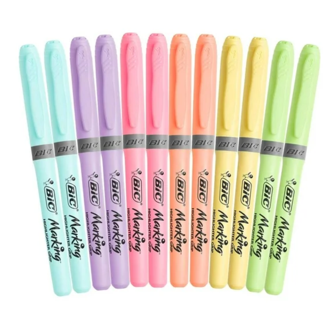 Resaltadores Bic Marking Pastel 12 pzas - .