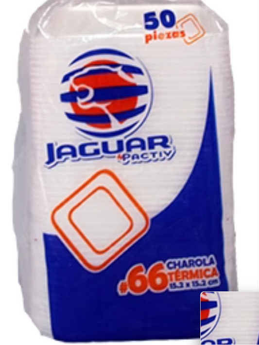Caja charola Jaguar 066 15.2x15.2 cm 10C/50P -