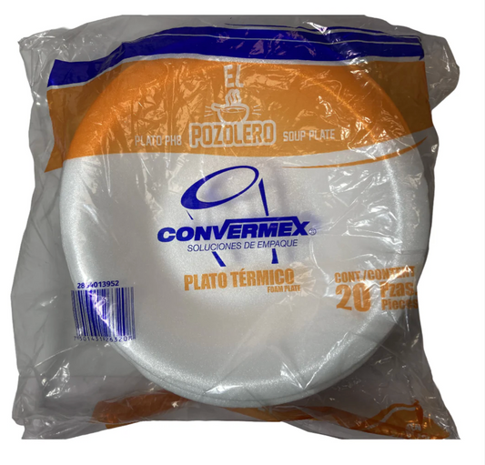 Caja Plato hondo PH8 de 20.3 cm de diametro 25C/20P -