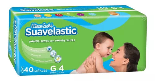 Caja Pañal Suavelastic Max Grande 4C/40P