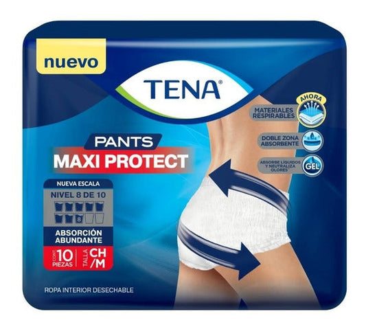 Media Caja pañal Tena Pants talla chica/mediana 3C/10P