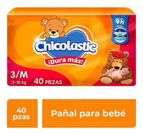 Media Caja Pañal Chicolastic Classico Mediano 40P/2C