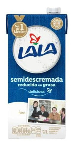 Media Caja Leche Lala Semidescremada 1L/6P - SCG