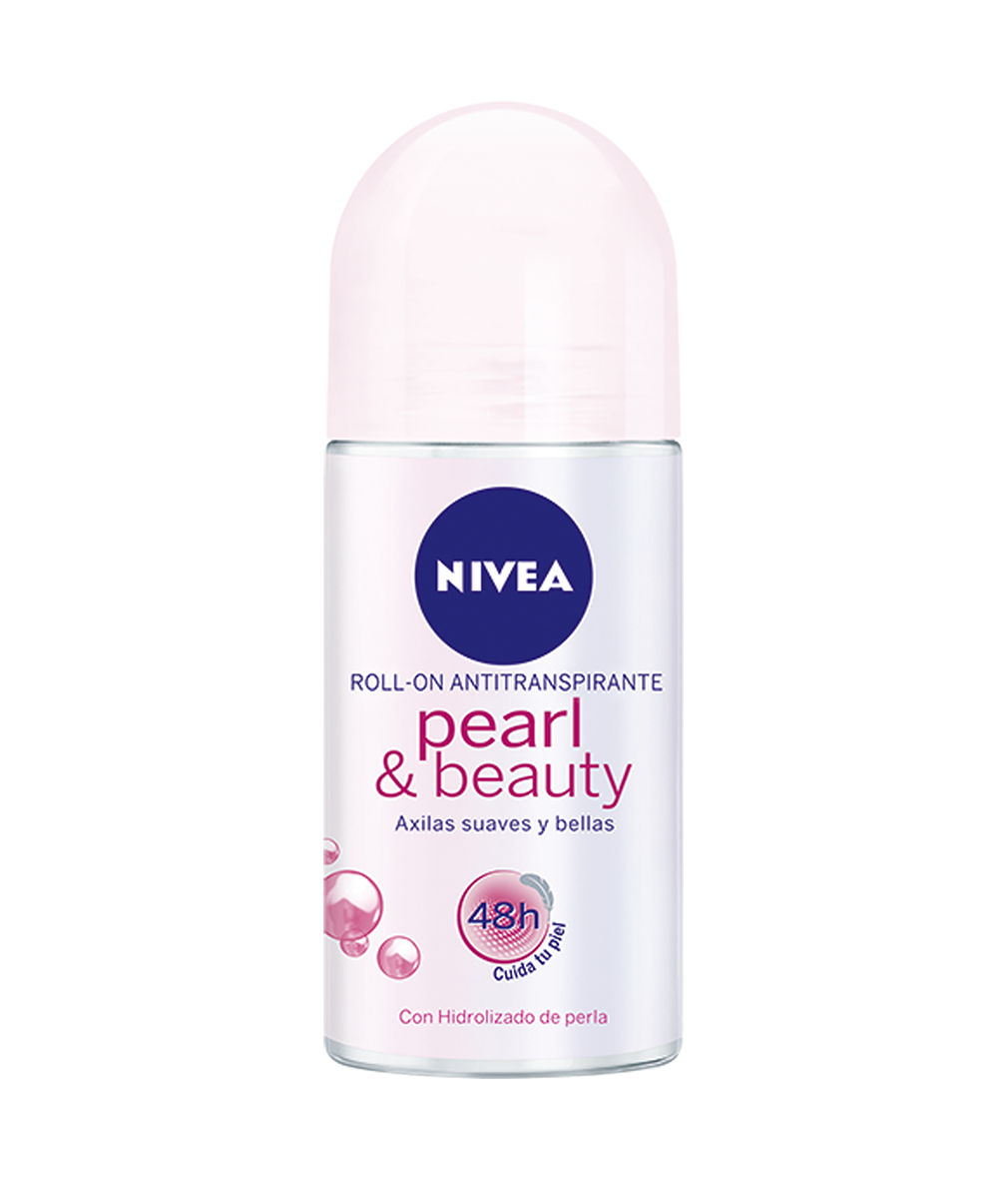 Media Caja Desodorante Nivea Roll On Pearl & Beauty 50M/6P - SCG