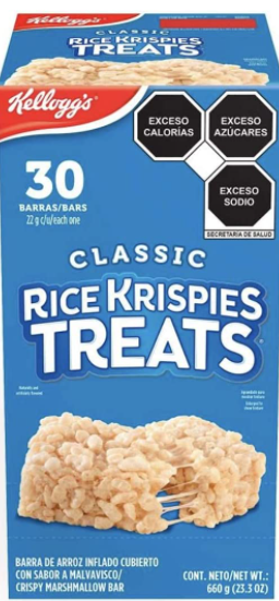 Barras de Arroz Kellogg's Rice Krispies Treats Sabor Malvavisco 30P -  K