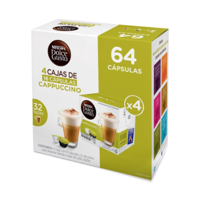 Nescafé Dolce Gusto, 64 cápsulas sabor Cappuccino