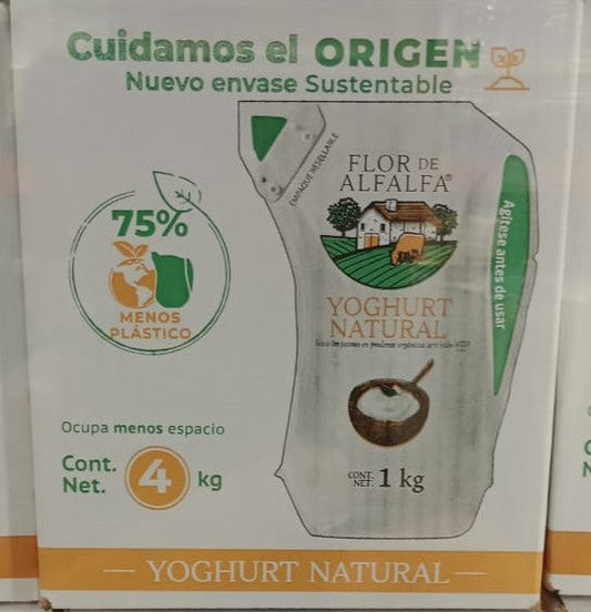 Yoghurt Organico Natural Flor De Alfalfa 4K Pouch - .
