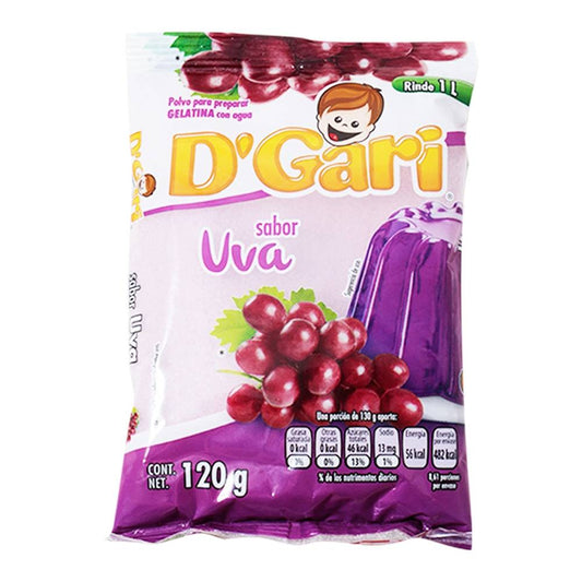 Caja Gelatina Uva D´Gari 120G/50P
