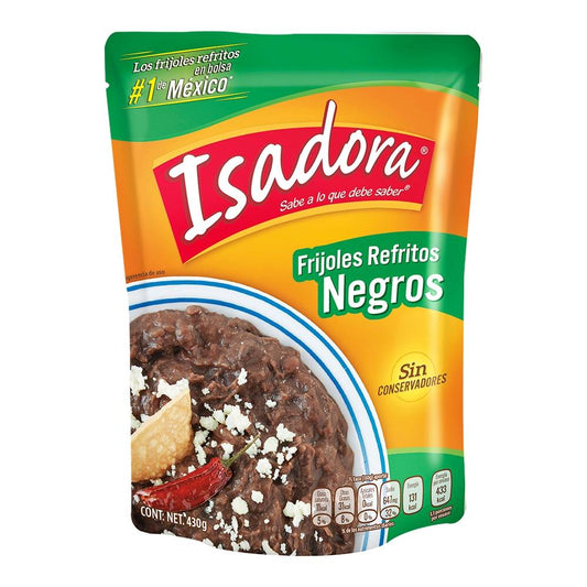Media Caja Frijoles Negros Refritos Isadora 430G/12P