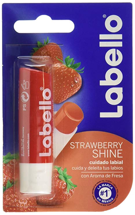 Media Caja Protector Labial Labello Fresa 4.8G/10P