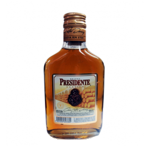 Caja Brandy Presidente clásico con 24 piezas de 200 ml-Brandy-MayoreoTotal-MayoreoTotal