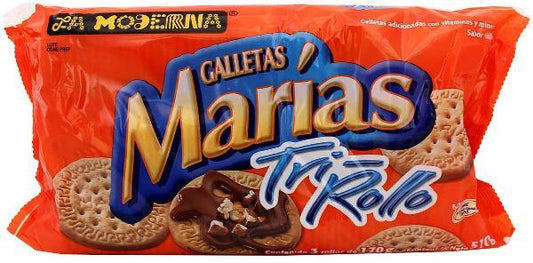 Caja Marias Trirollo La Moderna de 510 grs con 10 paquetes - La Moderna-Galletas-La Moderna-MayoreoTotal