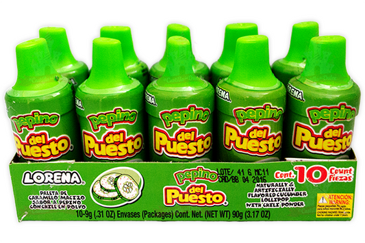 Caja Paleta Caramelo Del Puesto Pepino en 24 paquetes de 10 piezas Lorena - Hersheys-Dulce Macizo-Hersheys-MayoreoTotal
