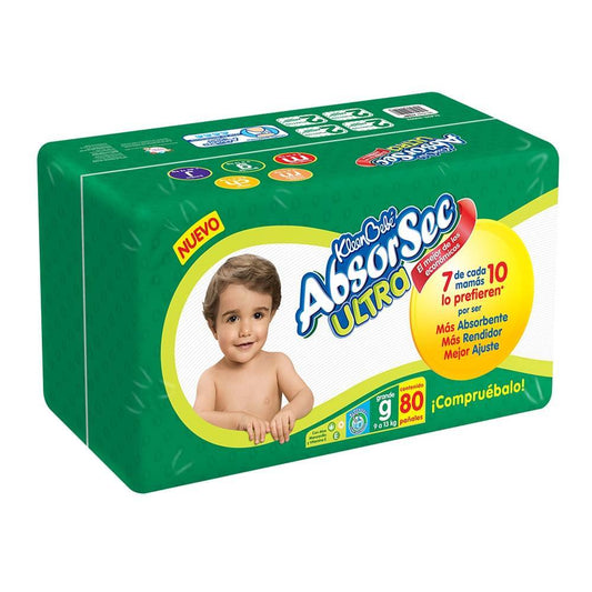 Caja pañal Absorsec Ultra talla grande en 4 paquetes de 80 piezas - Kimberly Clark-Pañales-Kimberly Clark-MayoreoTotal