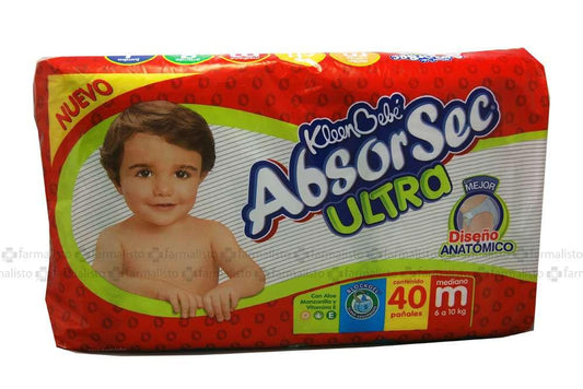 Caja pañal Absorsec Ultra talla mediana en 4 paquetes de 80 piezas - Kimberly Clark-Pañales-Kimberly Clark-MayoreoTotal