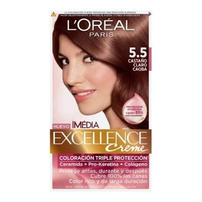 Caja Tinte Imedia Castaño Claro Caoba de 5.5 con 12 piezas - L´oréal-Tintes-L´Oreal-MayoreoTotal