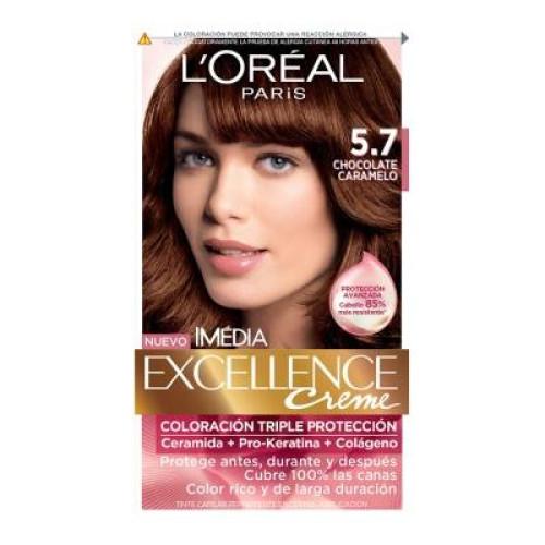 Caja Tinte Imedia Chocolate Caramelo 5.7 con 12 piezas - L´oréal-Tintes-L´Oreal-MayoreoTotal